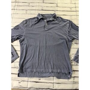 ONWARD RESERVE Men's Blue Long Sleeve Cotton Polo Shirt Casual Everyday Size XXL